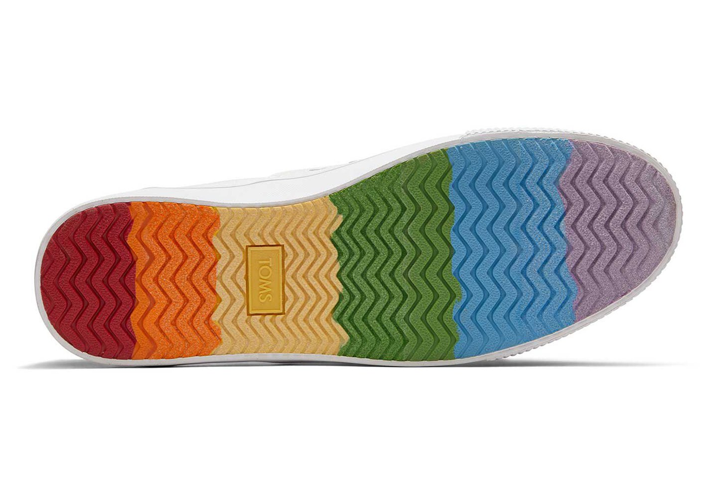 Toms Slip On Męskie Białe - Baja Unity Rainbow - 73FXRAUWO